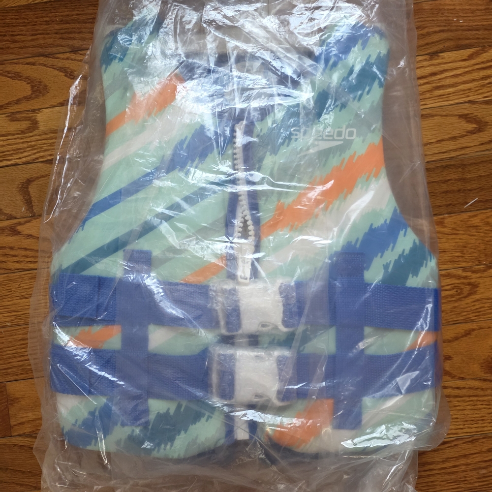 Speedo Kids Swim Vest - Blue, Green, Orange